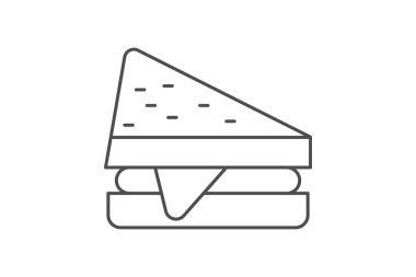 Sandviç ince simgesi, vektör, piksel mükemmel, illüstratör dosyası