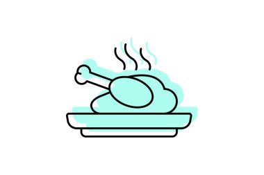 Gıda Rengi Gölgesi İnce Çizgisi simgesi, vektör, piksel mükemmel, illüstratör dosyası