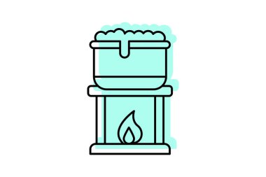 Tarif renk gölge inceltici simge, vektör, piksel mükemmel, illüstratör dosyası iç