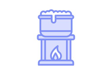 İçme Tarifi duoton çizgi simgesi, vektör, piksel mükemmel, illüstratör dosyası