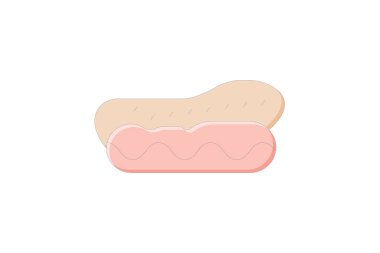 Hotdog doğrusal renk simgesi, vektör, piksel mükemmel, illüstratör dosyası