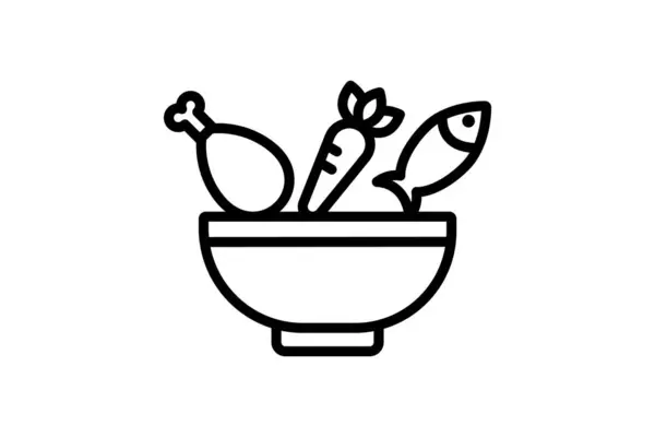 Gıda Beslenme Çizgisi simgesi, vektör, piksel mükemmel, illüstratör dosyası