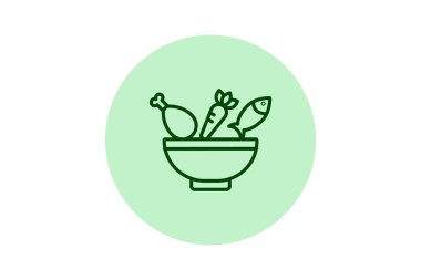 Besin Besleme beşgeni, vektör, piksel mükemmel, illüstratör dosyası