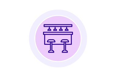 İçme Çubuğu renk çemberi simgesi, vektör, piksel mükemmel, illüstratör dosyası