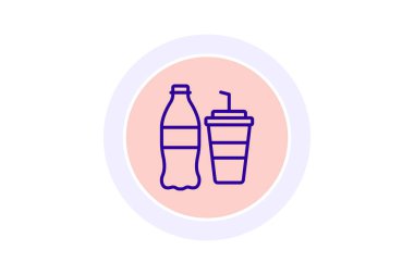 İçecek rengi çemberi simgesi, vektör, piksel mükemmel, illüstratör dosyası iç