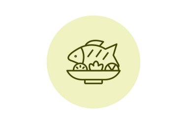 Gıda Çanağı beşgeni, vektör, piksel mükemmel, illüstratör dosyası