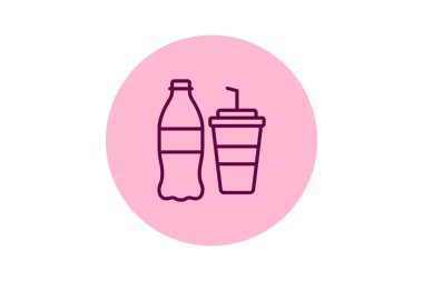 İçecek beşgenini iç, vektör, piksel mükemmel, illüstratör dosyası