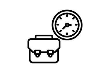 Çalışma Zamanı simgesi, vektör, piksel mükemmel, illüstratör dosyası