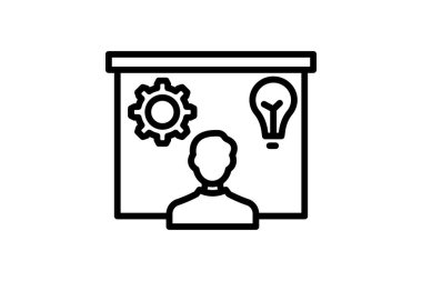 Stajyerlik Program çizgisi simgesi, vektör, piksel mükemmel, illüstratör dosyası