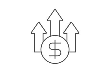 Para İnce çizgi simgesi, vektör, piksel mükemmel, illüstratör dosyası