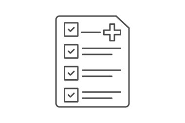 Hastalık Ayrıntısı İnce çizgi simgesi, vektör, piksel mükemmel, illüstratör dosyası