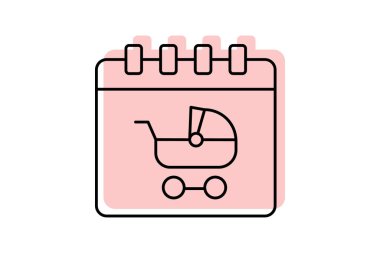 Ebeveyn Renk Gölgesi İnce Çizgisi simgesi, vektör, piksel mükemmel, illüstratör dosyası