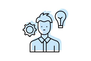 Yetenek Geliştirme renk gölge inceliği simgesi, vektör, piksel mükemmel, illüstratör dosyası