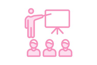 İş Sunumu duotone satır simgesi, vektör, piksel mükemmel, illüstratör dosyası