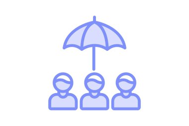 Business Group duotone satır simgesi, vektör, piksel mükemmel, illüstratör dosyası