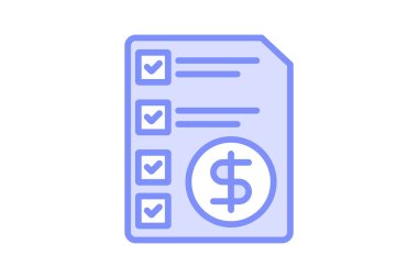 Finansal Sıhhat duoton çizgi simgesi, vektör, piksel mükemmel, illüstratör dosyası