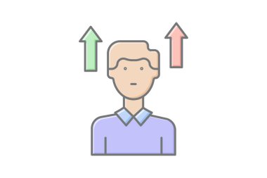 Kişisel Geliştirme çizgi simgesi, vektör, piksel mükemmel, illüstratör dosyası