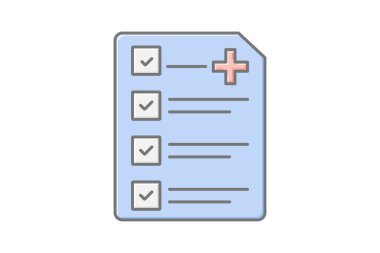 Hastalık Çizgisel renk simgesi, vektör, piksel mükemmel, illüstratör dosyası bırak