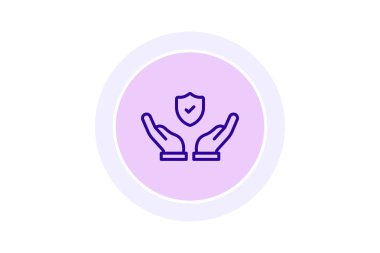 Hayat Sigortası renk çemberi simgesi, vektör, piksel mükemmel, illüstratör dosyası