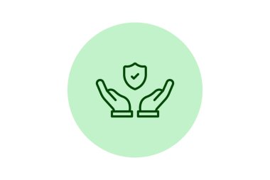 Hayat Sigortası pentaglow, vektör, piksel mükemmel, illüstratör dosyası