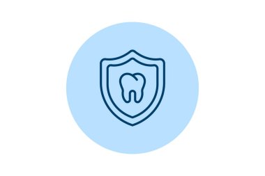 Diş koruma beşgeni, vektör, piksel mükemmel, illüstratör dosyası