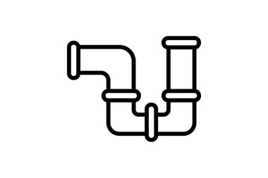 Pipe srip line icon , vector, pixel perfect, illustrator file clipart