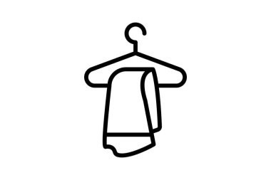 Hanger towel line icon , vector, pixel perfect, illustrator file