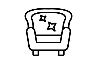 Kanepe Temiz çizgi simgesi, vektör, piksel mükemmel, illüstratör dosyası