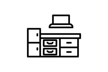 Mutfak çizgisi simgesi, vektör, piksel mükemmel, illüstratör dosyası