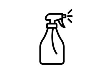 Sprey şişe çizgisi simgesi, vektör, piksel mükemmel, illüstratör dosyası