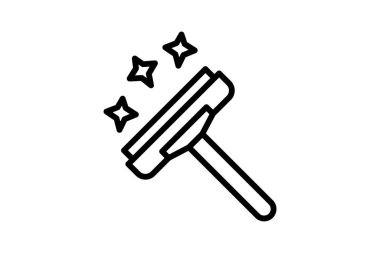 Lastik sileceği çizgi simgesi, vektör, piksel mükemmel, illüstratör dosyası