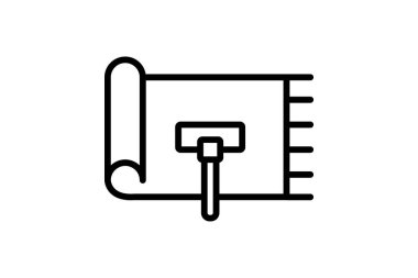 Halı temiz çizgi simgesi, vektör, piksel mükemmel, illüstratör dosyası