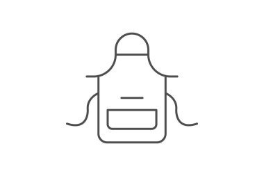 Önlük ince çizgi simgesi, vektör, piksel mükemmel, illüstratör dosyası