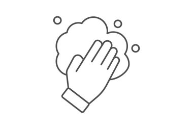 İnce simgeyi, vektörü, pikseli elle yıka mükemmel, illüstratör dosyası