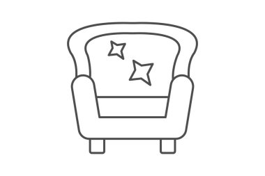 Koltuk Temizleme İnce Çizgi simgesi, vektör, piksel mükemmel, illüstratör dosyası