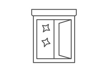 Pencereyi Temizle simgesi, vektör, piksel mükemmel, illüstratör dosyası