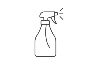 Sprey Şişe İnce çizgi simgesi, vektör, piksel mükemmel, illüstratör dosyası