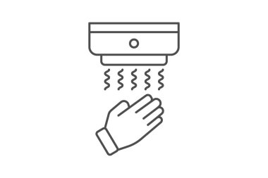 El kurutma çizgisi simgesi, vektör, piksel mükemmel, illüstratör dosyası