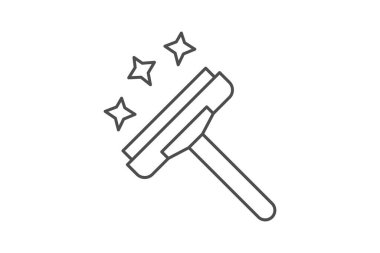 Plastik Silecek İnce Çizgisi simgesi, vektör, piksel mükemmel, illüstratör dosyası