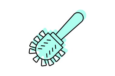 Tuvalet Temizleme Renk Gölgesi İnce Çizgisi simgesi, vektör, piksel mükemmel, illüstratör dosyası