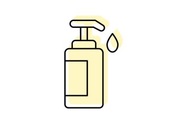 Sıvı sabun rengi gölge ince çizgi simgesi, vektör, piksel mükemmel, illüstratör dosyası