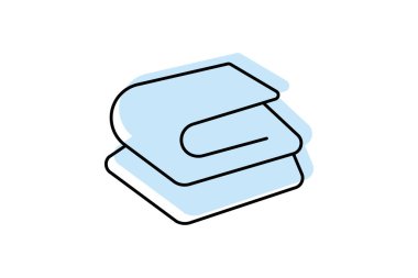 Havlu rengi gölge ince çizgi simgesi, vektör, piksel mükemmel, illüstratör dosyası