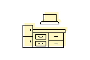 Mutfak rengi gölge ince çizgi simgesi, vektör, piksel mükemmel, illüstratör dosyası