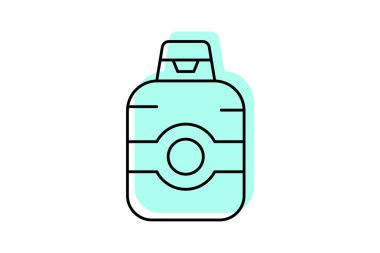 Şampuan şişesi renk gölge ince çizgi simgesi, vektör, piksel mükemmel, illüstratör dosyası