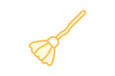 Süpürge çubuğu duoton çizgi simgesi, vektör, piksel mükemmel, illüstratör dosyası