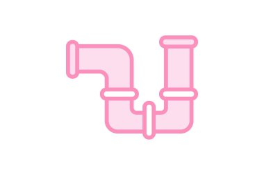 Boru srip duotone çizgi simgesi, vektör, piksel mükemmel, illüstratör dosyası