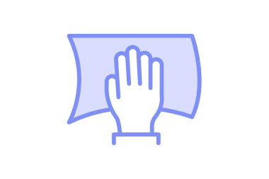 El temizliği duoton çizgi simgesi, vektör, piksel mükemmel, illüstratör dosyası