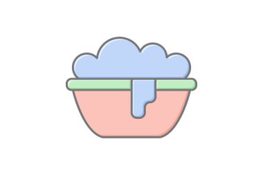 Çamaşır doğrusal renk simgesi, vektör, piksel mükemmel, illüstratör dosyası