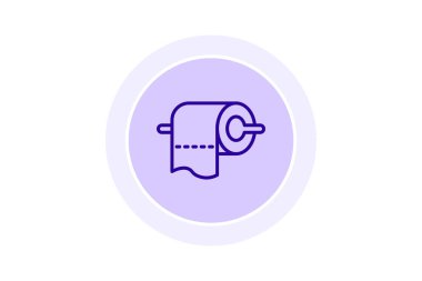 Tuvalet Kağıdı renk çemberi simgesi, vektör, piksel mükemmel, illüstratör dosyası