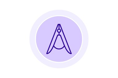 Clothespin renk çemberi simgesi, vektör, piksel mükemmel, illüstratör dosyası